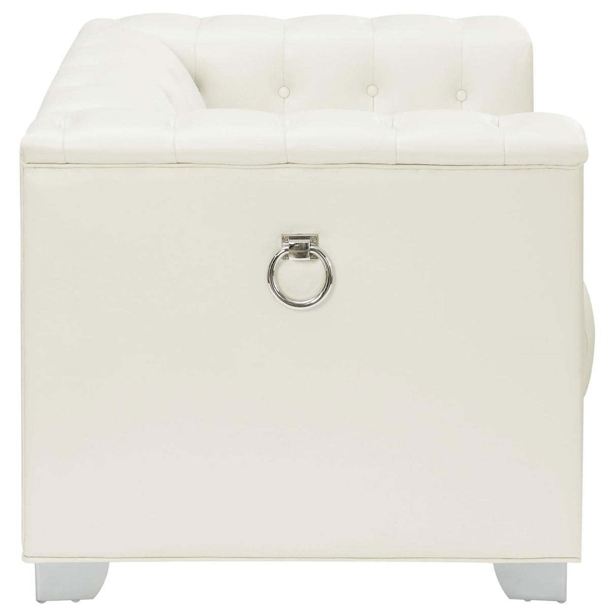 Chaviano Pearl White Tufted Upholstered Chair