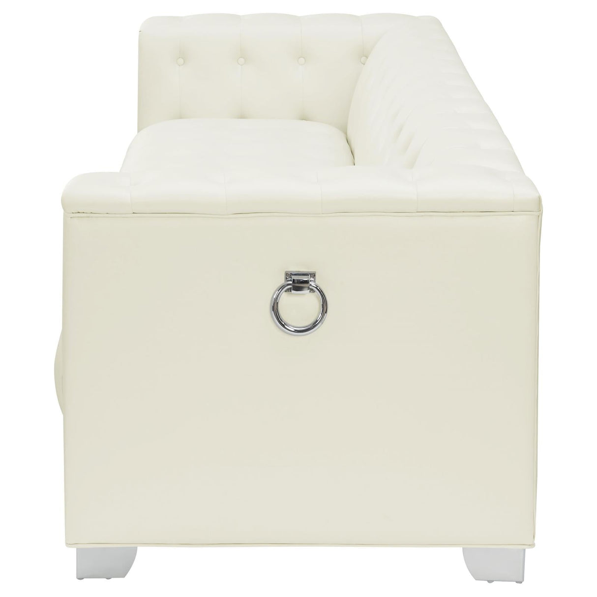 Chaviano Tufted Upholstered Sofa Pearl White