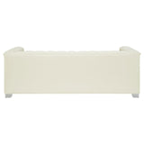 Chaviano Tufted Upholstered Sofa Pearl White