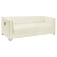 Chaviano Upholstered Track Arm Sofa Pearl White by Coaster at Eve Furniture