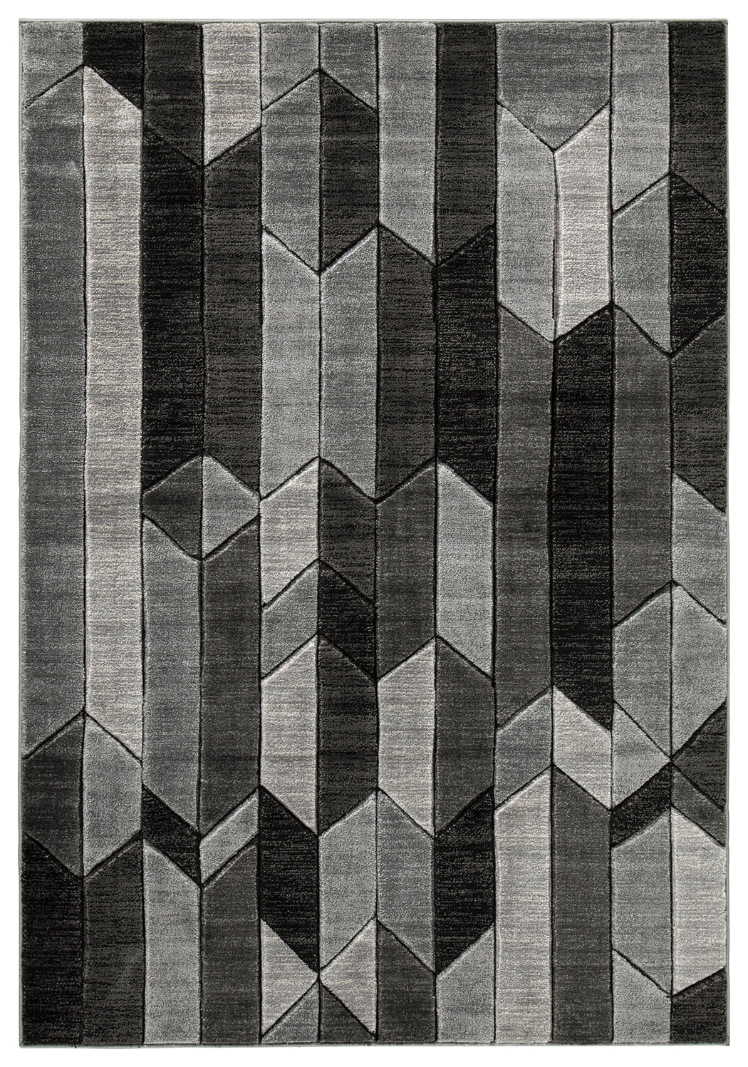 Chayse Black/Gray 5' x 6'7" Rug by Ashley at Eve Furniture