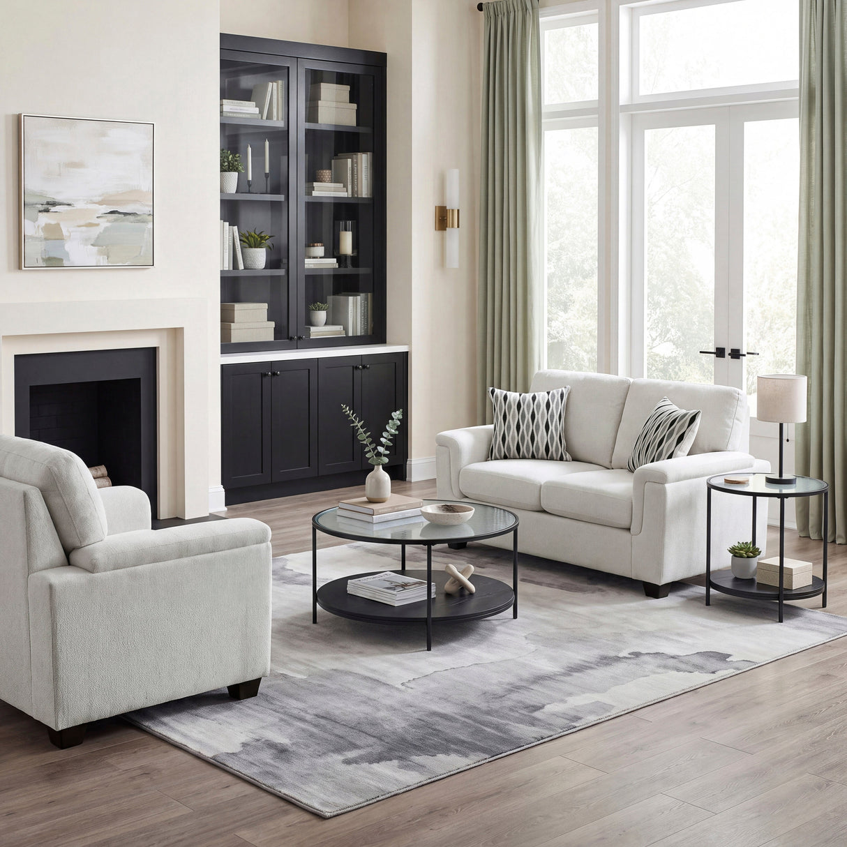 Chelsea Beige Loveseat by Homelegance at Eve Furniture