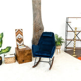 Chelsea Blue Velvet Rocking Chair by Ashcroft Furniture at Eve Furniture