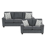 Chelsea Dark Gray 2-Piece Living Room Set by Homelegance at Eve Furniture