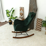 Chelsea Green Velvet Rocking Chair by Ashcroft Furniture at Eve Furniture
