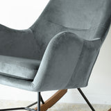 Chelsea Grey Velvet Rocking Chair by Ashcroft Furniture at Eve Furniture