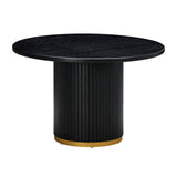 Chelsea Oak Wood 47" Round Dining Table by TOV Furniture at Eve Furniture