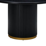Chelsea Oak Wood 47" Round Dining Table by TOV Furniture at Eve Furniture