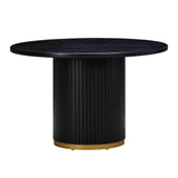 Chelsea Oak Wood 47" Round Dining Table by TOV Furniture at Eve Furniture