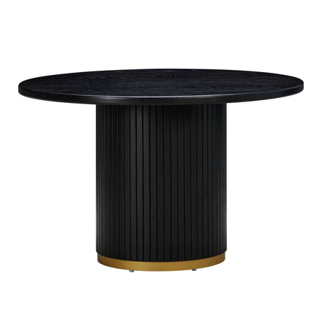 Chelsea Oak Wood 47" Round Dining Table by TOV Furniture at Eve Furniture