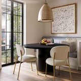 Chelsea Oak Wood 47" Round Dining Table by TOV Furniture at Eve Furniture