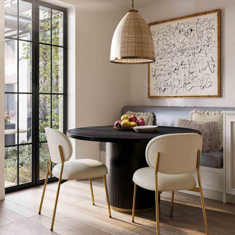 Chelsea Oak Wood 47" Round Dining Table by TOV Furniture at Eve Furniture
