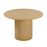 Chelsea Oak Wood 47" Round Dining Table by TOV Furniture at Eve Furniture