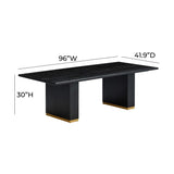 Chelsea Oak Wood 96" Rectangular Dining Table by TOV Furniture at Eve Furniture