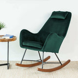 Chelsea Blue Velvet Rocking Chair