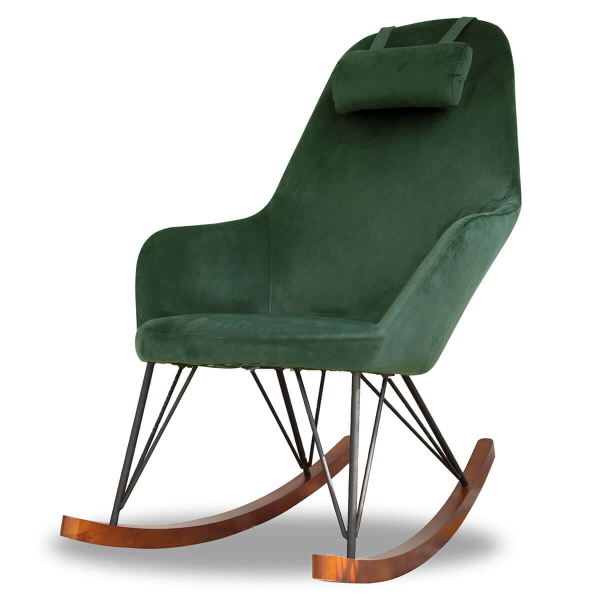 Chelsea Green Velvet Rocking Chair