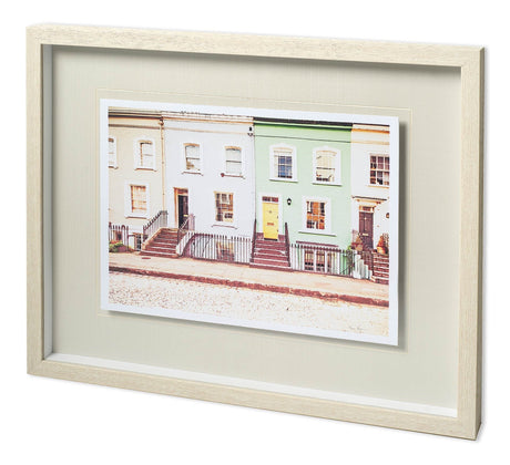 ChelseHouses All Lined Up by Keri Bevan Hand Embellished Textured Framed Photo Art Print Matted unde by Mercana at Eve Furniture