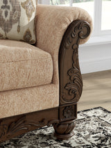 Chelsworth Golden Loveseat by Ashley at Eve Furniture