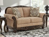 Chelsworth Golden Loveseat by Ashley at Eve Furniture