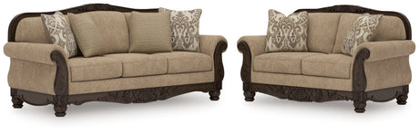 Chelsworth Golden Sofa and Loveseat by Ashley at Eve Furniture