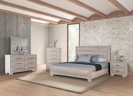 Chemnitz White Oak Queen Bed by Furniture of America at Eve Furniture