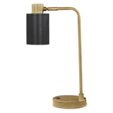 Cherise Adjustable Shade Table Lamp Antique Brass/Matte Black