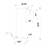 Cherise Antique Brass and Matte Black Adjustable Shade Table Lamp by Coaster at Eve Furniture