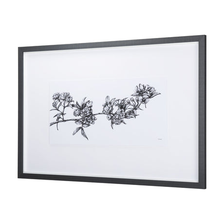 Cherry Blossom I by Mercana Studio a Hand Embellished Textured Framed Art Print Matted under Glass by Mercana at Eve Furniture