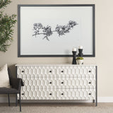 Cherry Blossom I by Mercana Studio a Hand Embellished Textured Framed Art Print Matted under Glass by Mercana at Eve Furniture