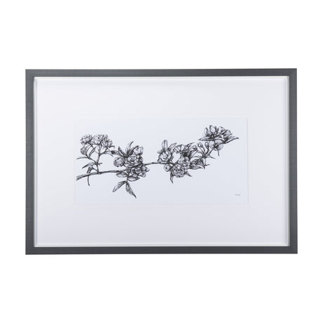 Cherry Blossom I by Mercana Studio a Hand Embellished Textured Framed Art Print Matted under Glass by Mercana at Eve Furniture