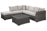 Cherry Point Gray 4-piece Outdoor Sectional Set by Ashley at Eve Furniture
