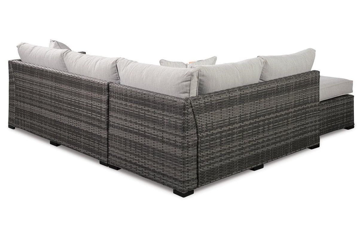 Cherry Point Gray 4-piece Outdoor Sectional Set by Ashley at Eve Furniture