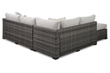 Cherry Point Gray 4-piece Outdoor Sectional Set by Ashley at Eve Furniture