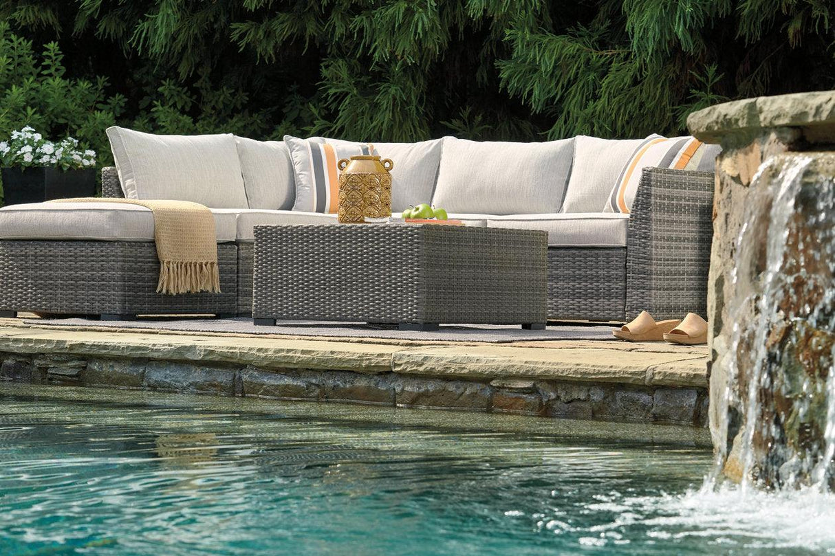 Cherry Point Gray 4-piece Outdoor Sectional Set by Ashley at Eve Furniture