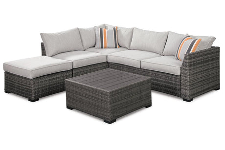 Cherry Point Gray 4-piece Outdoor Sectional Set by Ashley at Eve Furniture