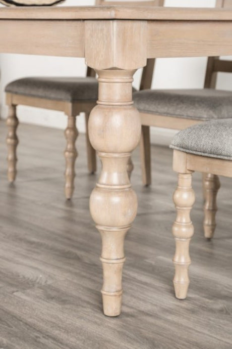 Chesapeake Light White Wash 7-Piece Dining Room Set by Furniture of America at Eve Furniture