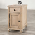 Chesapeake Light White Wash Chairside Table by Furniture of America at Eve Furniture