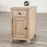 Chesapeake Light White Wash Chairside Table by Furniture of America at Eve Furniture