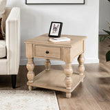 Chesapeake Light White Wash Square End Table by Furniture of America at Eve Furniture