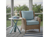Chesapeake White/Blue Accent Table by Crestview at Eve Furniture