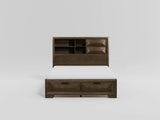 Chesky Warm Espresso California King Bookcase Storage Platform Bed by Homelegance at Eve Furniture