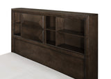 Chesky Warm Espresso King Bookcase Storage Platform Bed by Homelegance at Eve Furniture