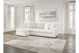 Chessington Ivory 2-Piece Left Arm Facing (LAF) Chaise Sectional by Ashley at Eve Furniture