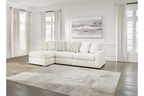 Chessington Ivory 2-Piece Left Arm Facing (LAF) Chaise Sectional by Ashley at Eve Furniture