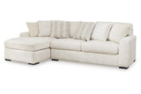 Chessington Ivory 2-Piece Left Arm Facing (LAF) Chaise Sectional by Ashley at Eve Furniture