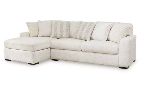 Chessington Ivory 2-Piece Left Arm Facing (LAF) Chaise Sectional by Ashley at Eve Furniture