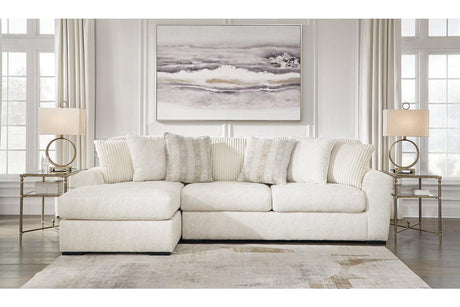 Chessington Ivory 2-Piece Left Arm Facing (LAF) Chaise Sectional by Ashley at Eve Furniture