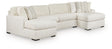 Chessington Ivory 3-Piece Sectional with Double Chaise by Ashley at Eve Furniture