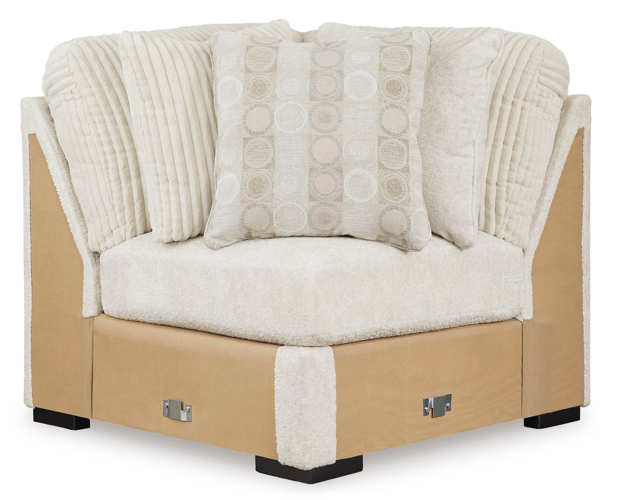 Chessington Ivory 4-Piece Left Arm Facing (LAF) Chaise Sectional by Ashley at Eve Furniture