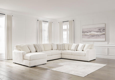 Chessington Ivory 4-Piece Left Arm Facing (LAF) Chaise Sectional by Ashley at Eve Furniture